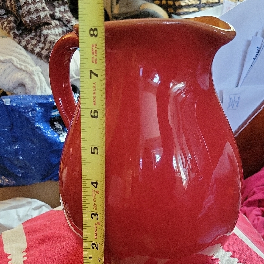 Crate&Barrel Red Pitcher - Picture 5 of 7
